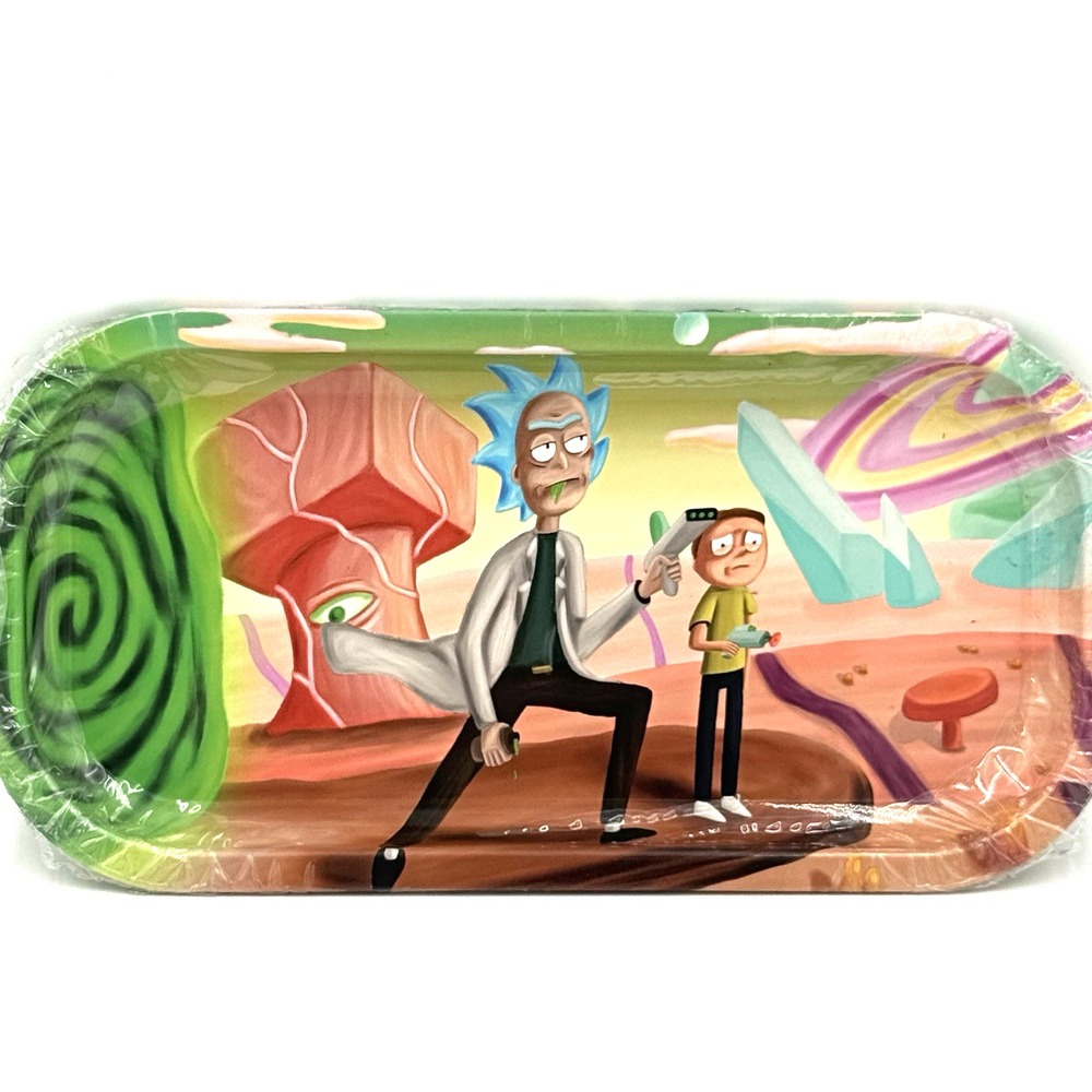 Rick & Morty Grinder Rolling‎ Tray Metal Lightweight Gifting NEW